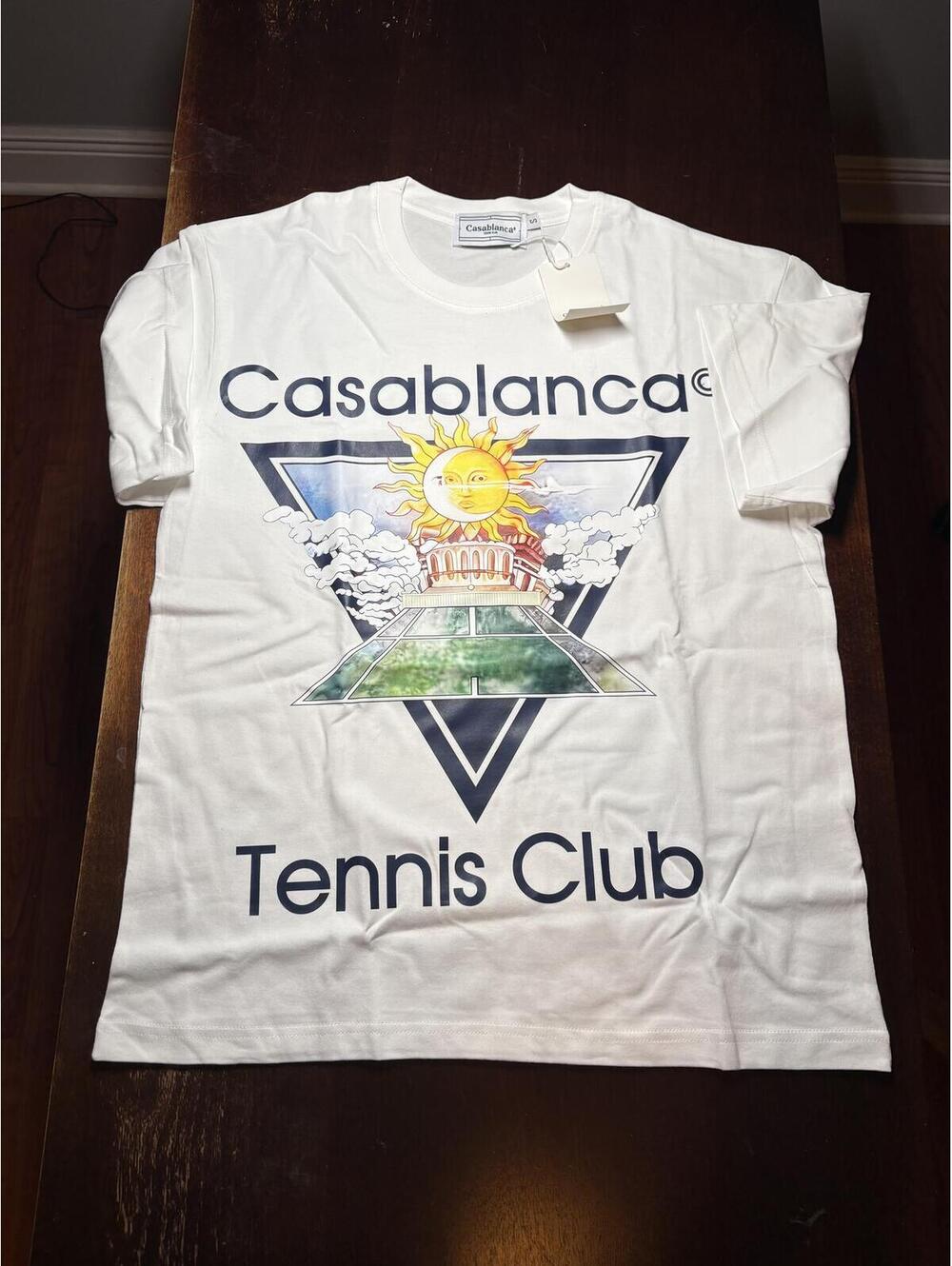 Men's Cotton Casa Style blanca Tee Size Medium